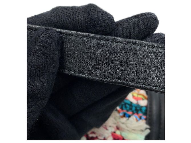 Boy Borsa a Spalla Chanel Black Matelassé Chain Nero Multicolore - vista 14