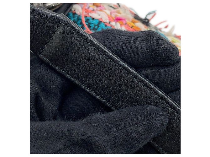 Boy Borsa a Spalla Chanel Black Matelassé Chain Nero Multicolore - vista 15