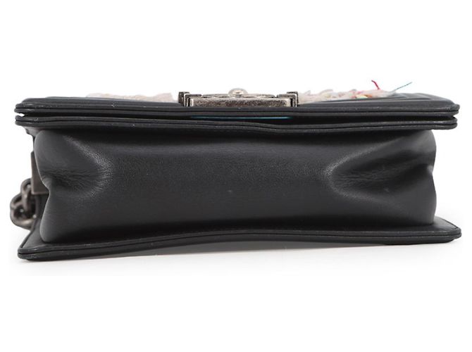 Boy Borsa a Spalla Chanel Black Matelassé Chain Nero Multicolore - vista 3