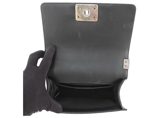 Boy Borsa a Spalla Chanel Black Matelassé Chain Nero Multicolore - vista 6