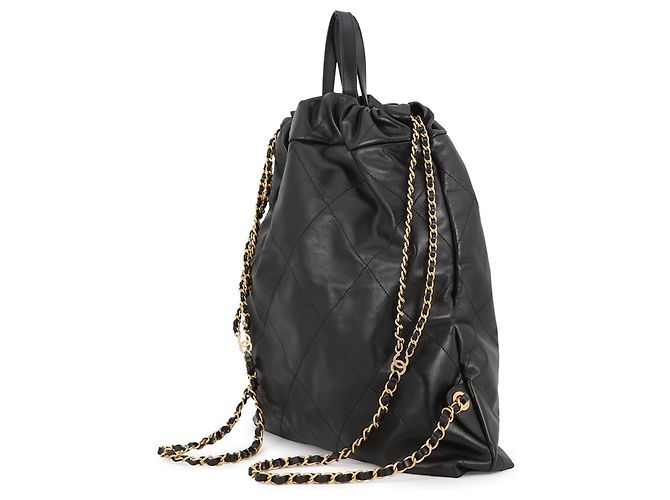 Borsa Chanel Large in pelle di vitello nera Nero - vista 2