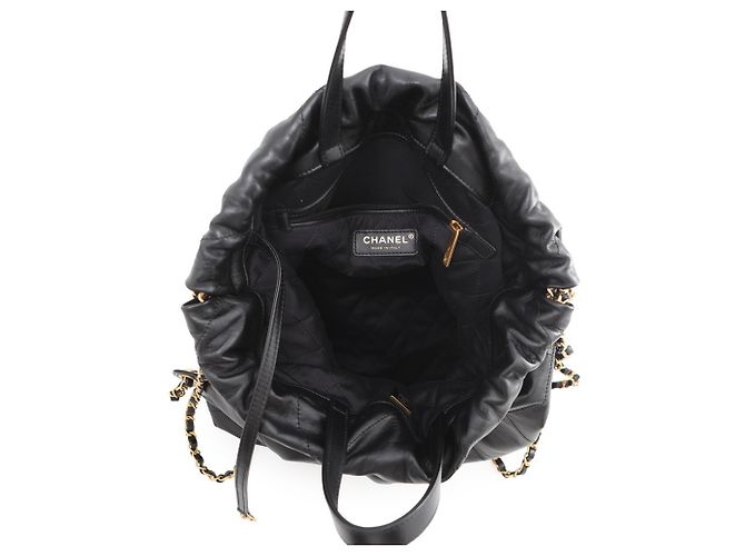 Borsa Chanel Large in pelle di vitello nera Nero - vista 5