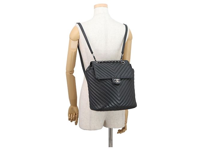 Timeless Zaino Chanel in agnello nero - vista 4
