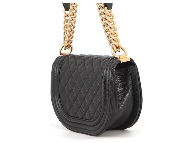 Sac à bandoulière Chanel Boy Small Chain Noir - vue 2