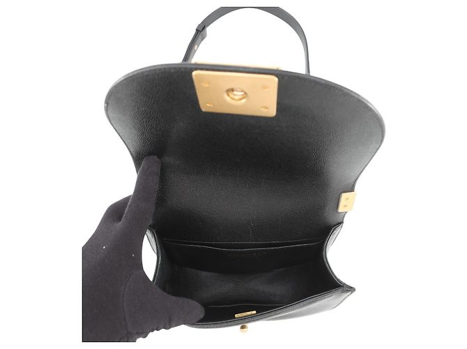 Sac à bandoulière Chanel Boy Small Chain Noir - vue 6