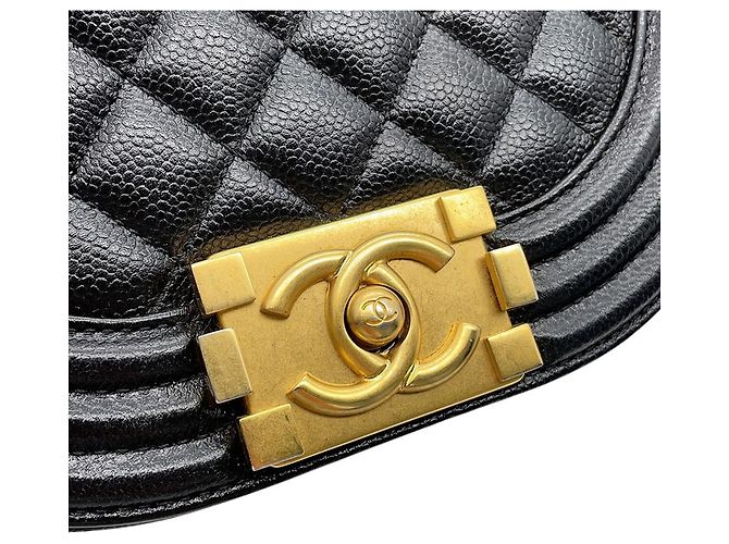 Sac à bandoulière Chanel Boy Small Chain Noir - vue 7