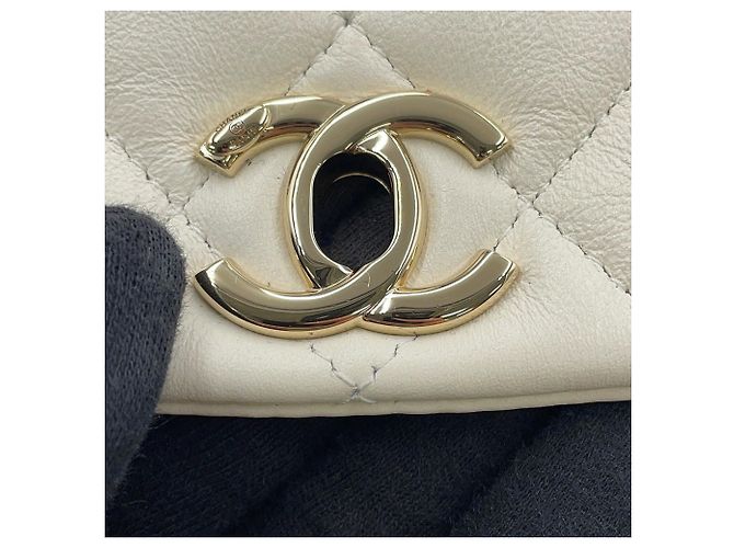 Zaino Chanel Matelassé in agnello Bianco - vista 10