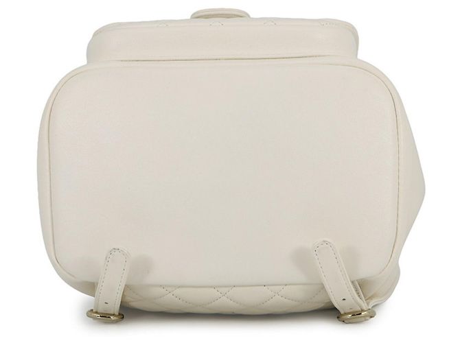 Zaino Chanel Matelassé in agnello Bianco - vista 3