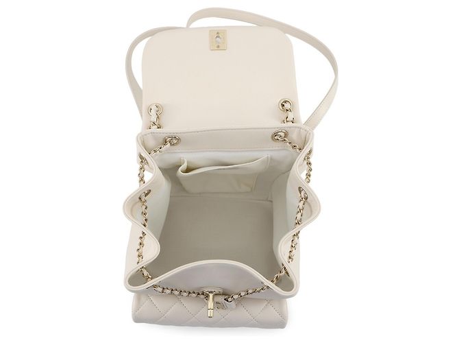 Zaino Chanel Matelassé in agnello Bianco - vista 5