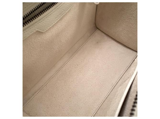 Céline Borsa Celine Luggage Micro Shopper Bianco - vista 8