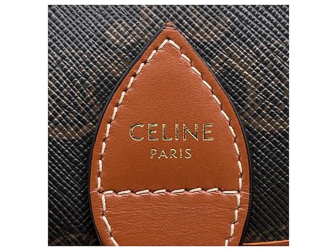 Céline Celine Schultertasche Medium Folco Triomphe Braun - Ansicht 14