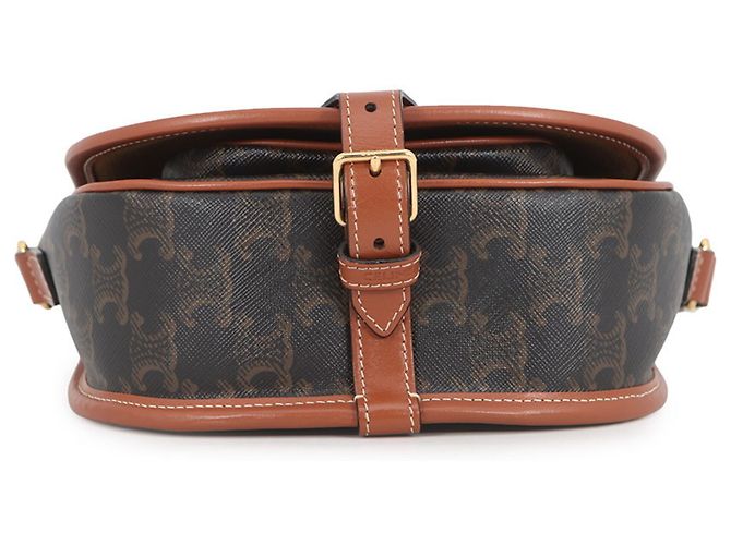 Céline Celine Schultertasche Medium Folco Triomphe Braun - Ansicht 3