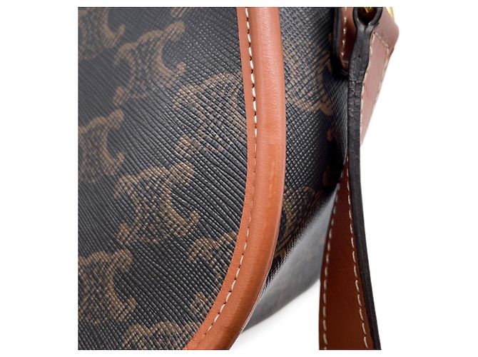Céline Celine Schultertasche Medium Folco Triomphe Braun - Ansicht 7