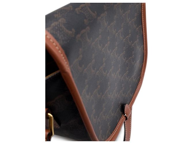 Céline Celine Schultertasche Medium Folco Triomphe Braun - Ansicht 9