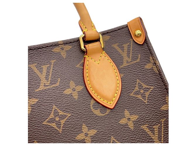 Borsa Louis Vuitton Monogram Sac Plat BB M46265 Marrone Rosso - vista 10