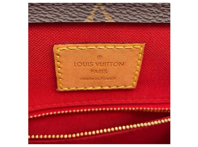 Borsa Louis Vuitton Monogram Sac Plat BB M46265 Marrone Rosso - vista 15