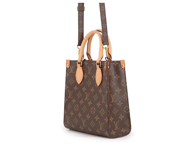 Borsa Louis Vuitton Monogram Sac Plat BB M46265 Marrone Rosso - vista 2
