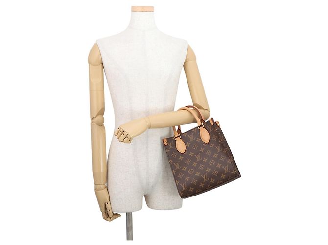 Borsa Louis Vuitton Monogram Sac Plat BB M46265 Marrone Rosso - vista 4