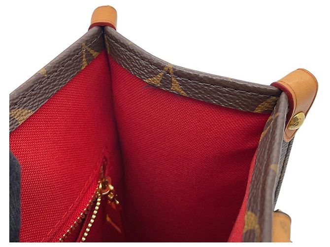 Borsa Louis Vuitton Monogram Sac Plat BB M46265 Marrone Rosso - vista 8