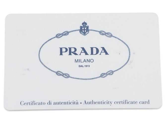 Pochette a mano in nylon nero e pelle Prada - vista 12