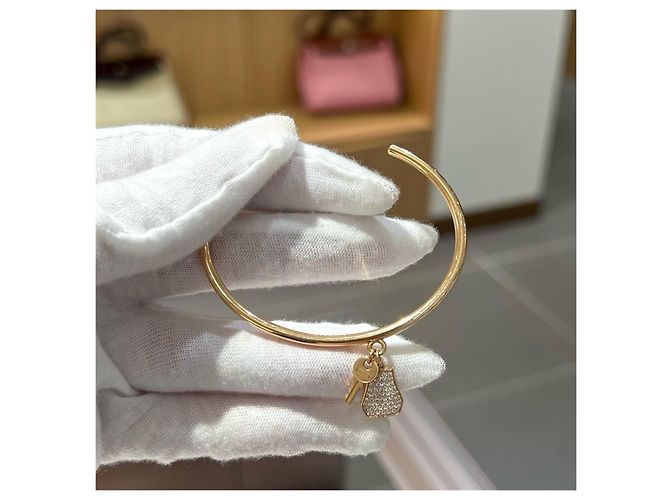 Hermès Bracciale Kelly Clochette Diamanti Oro 18K D'oro - vista 3