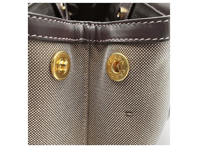 Bolso de hombro de jacquard con logotipo Prada Castaño - vista 14