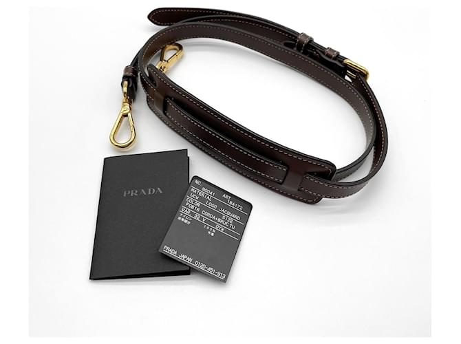 Bolso de hombro de jacquard con logotipo Prada Castaño - vista 16