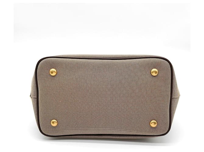 Bolso de hombro de jacquard con logotipo Prada Castaño - vista 5