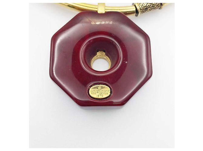 Givenchy Vintage Choker-Halskette Rot Golden - Ansicht 3