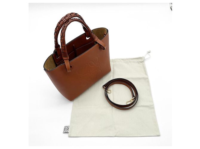 Borsa a tracolla tote Anagram Loewe Marrone - vista 14