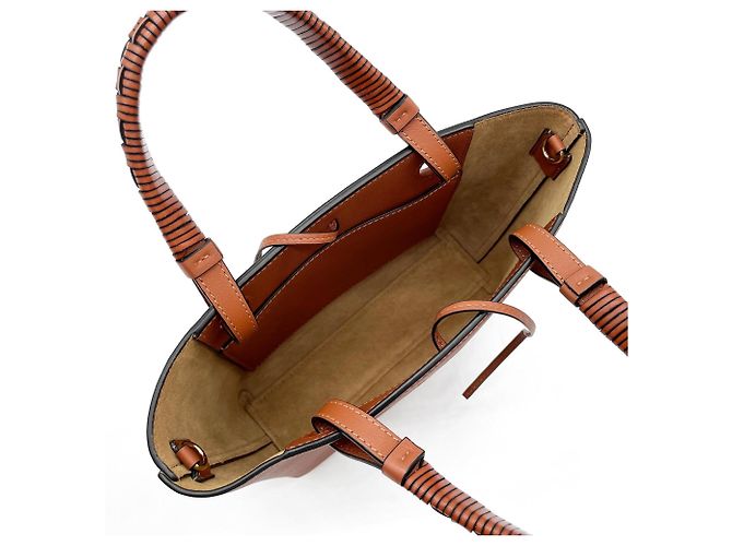 Borsa a tracolla tote Anagram Loewe Marrone - vista 7