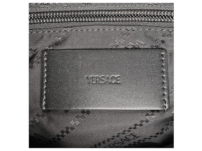 Versace Tag Hobo Schultertasche Schwarz - Ansicht 10