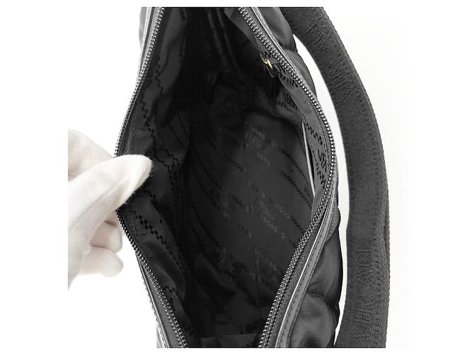 Versace Tag Hobo Schultertasche Schwarz - Ansicht 8