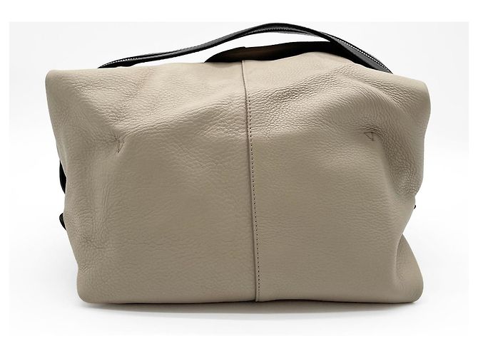 Borsa a mano Loewe Origami Pillow Nero Beige - vista 3