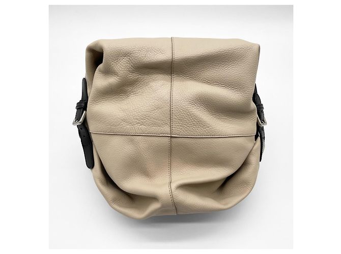 Borsa a mano Loewe Origami Pillow Nero Beige - vista 6