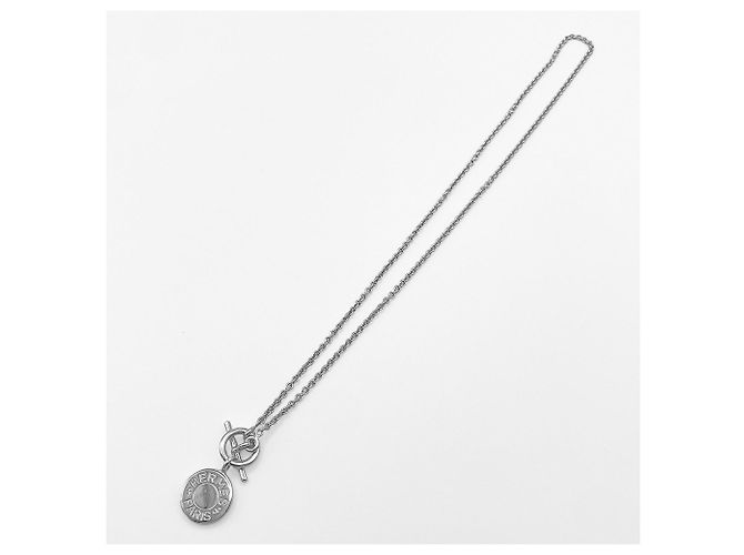 Hermès Collar Hermes Amulette Sellier Clou de Selle Plata - vista 4
