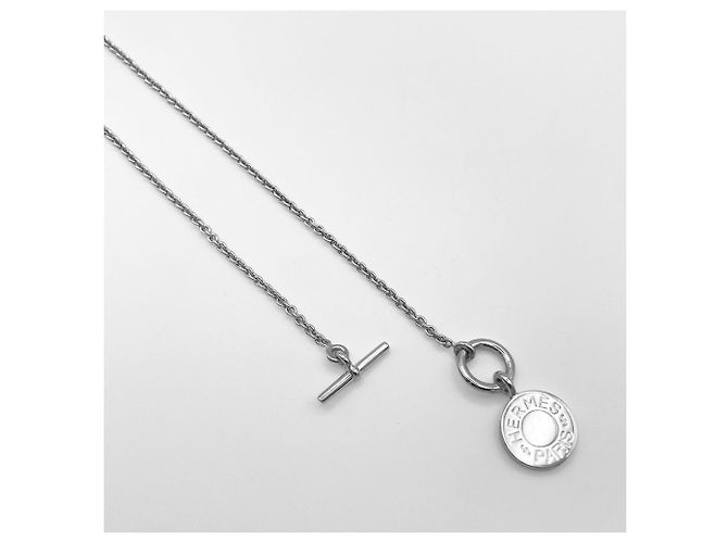Hermès Collar Hermes Amulette Sellier Clou de Selle Plata - vista 5