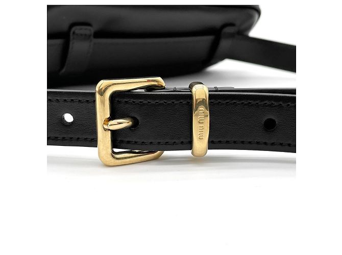 Borsa a tracolla in pelle Miu Miu Nero - vista 10