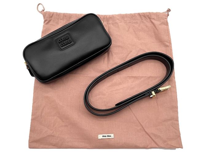 Borsa a tracolla in pelle Miu Miu Nero - vista 14