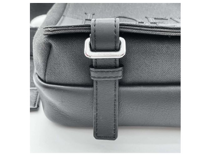 Borsa Messenger Loewe Logo XS Marrone Nero - vista 13