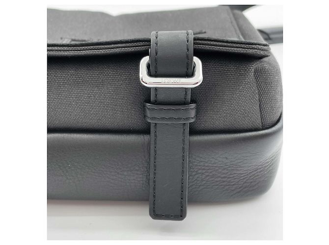 Borsa Messenger Loewe Logo XS Marrone Nero - vista 14