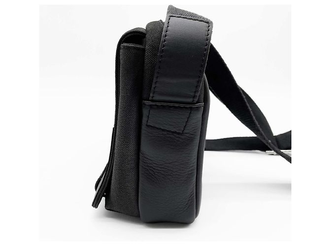 Borsa Messenger Loewe Logo XS Marrone Nero - vista 3