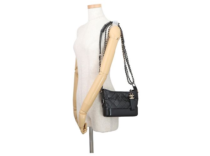 Borsa Hobo Chanel Gabrielle Small Nero - vista 4