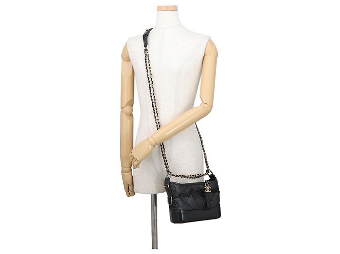 Borsa Hobo Chanel Gabrielle Small Nero - vista 5