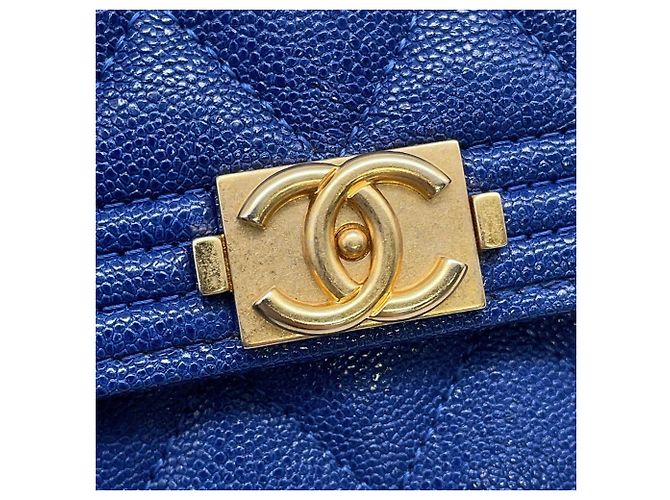 Chanel Boy Tri-fold Wallet Blau - Ansicht 12