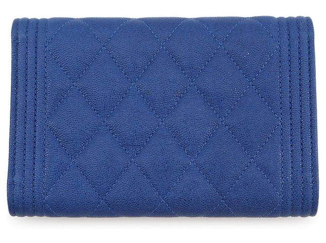 Chanel Boy Tri-fold Wallet Blau - Ansicht 3