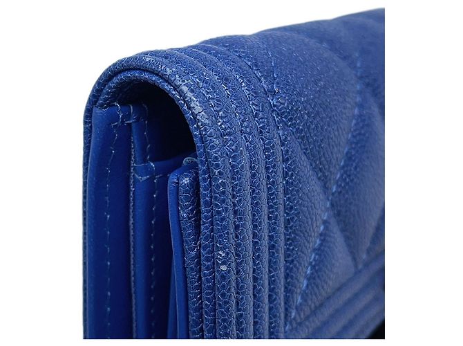 Chanel Boy Tri-fold Wallet Blau - Ansicht 7