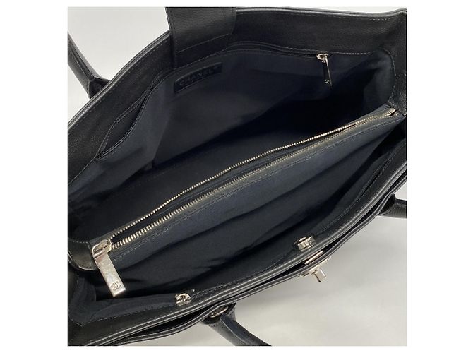 Chanel Executive Leder-Tote Bag Schwarz - Ansicht 4