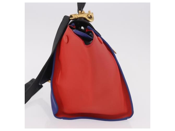Céline Celine Tricolor Trapeze Leather Medium Multicolore - vista 3