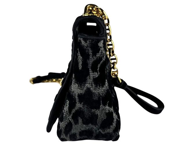 Borsa a tracolla Christian Dior 30 Montaigne Caro Velvet Nero - vista 2